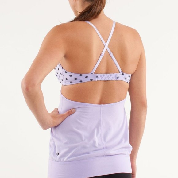 Lululemon Purple Polka Dot Cut Out Top - Picture 2 of 12